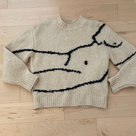 Paloma Wool Sweaters - Paloma Wool Cream Sweater with Body Design